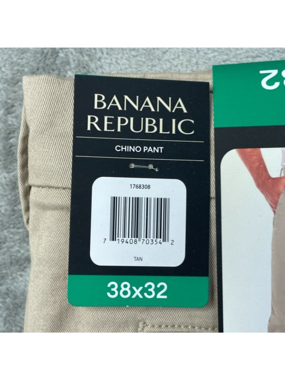 Banana Republic Men's 38x32 Chino Pants Slim Straight Fit Beige Stretch d1828 - Picture 10 of 13